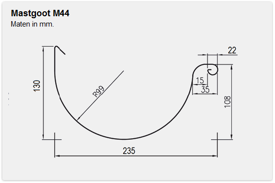 Zinken mastgoot M44