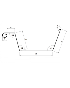 Zinken bakgoot type C