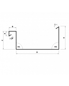 Zinken bakgoot type E