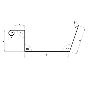 Zinken bakgoot type B