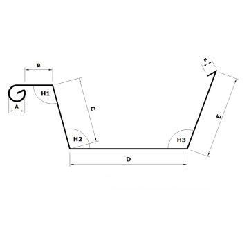 Zinken bakgoot type C