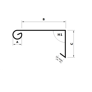 Zinken deklijst type B