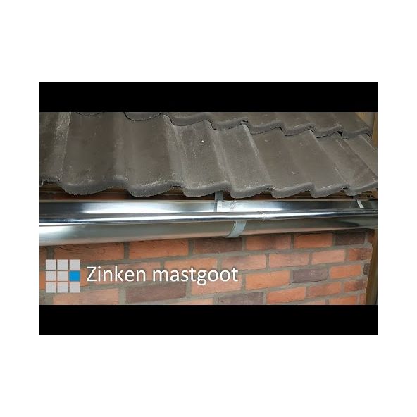  Zinken mastgoot (zinken dakgoot half rond) 1-6 meter