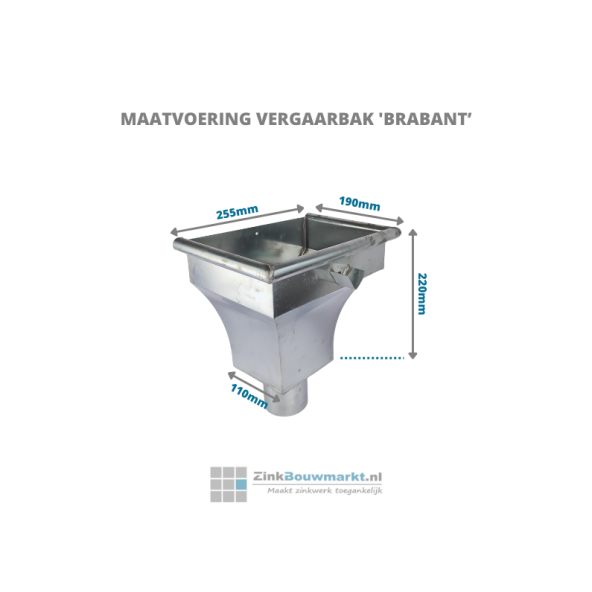 Zinken vergaarbak 'Brabant'