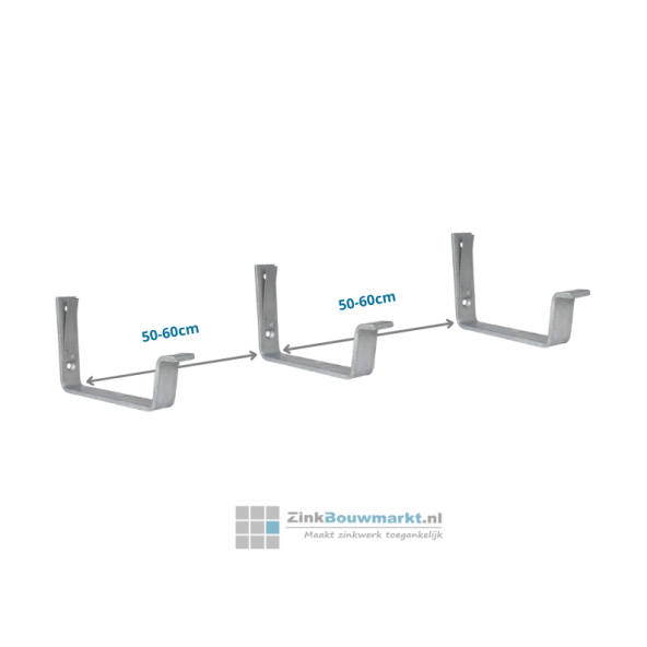 Dakgoot muurbeugel voor zinken bakgoot