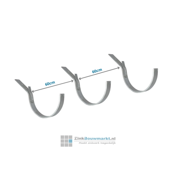 Dakgootbeugel met tapgat voor zinken mastgoot