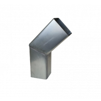 Verstekbocht 45gr. vierkant 80x80mm. 