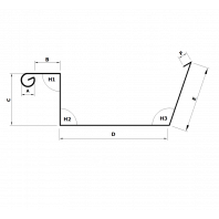 Zinken bakgoot type B