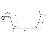 Zinken bakgoot type C