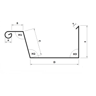 Zinken bakgoot type D