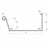 Zinken bakgoot type F
