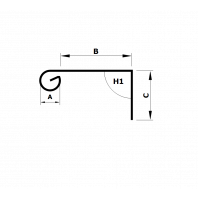 Zinken deklijst type F